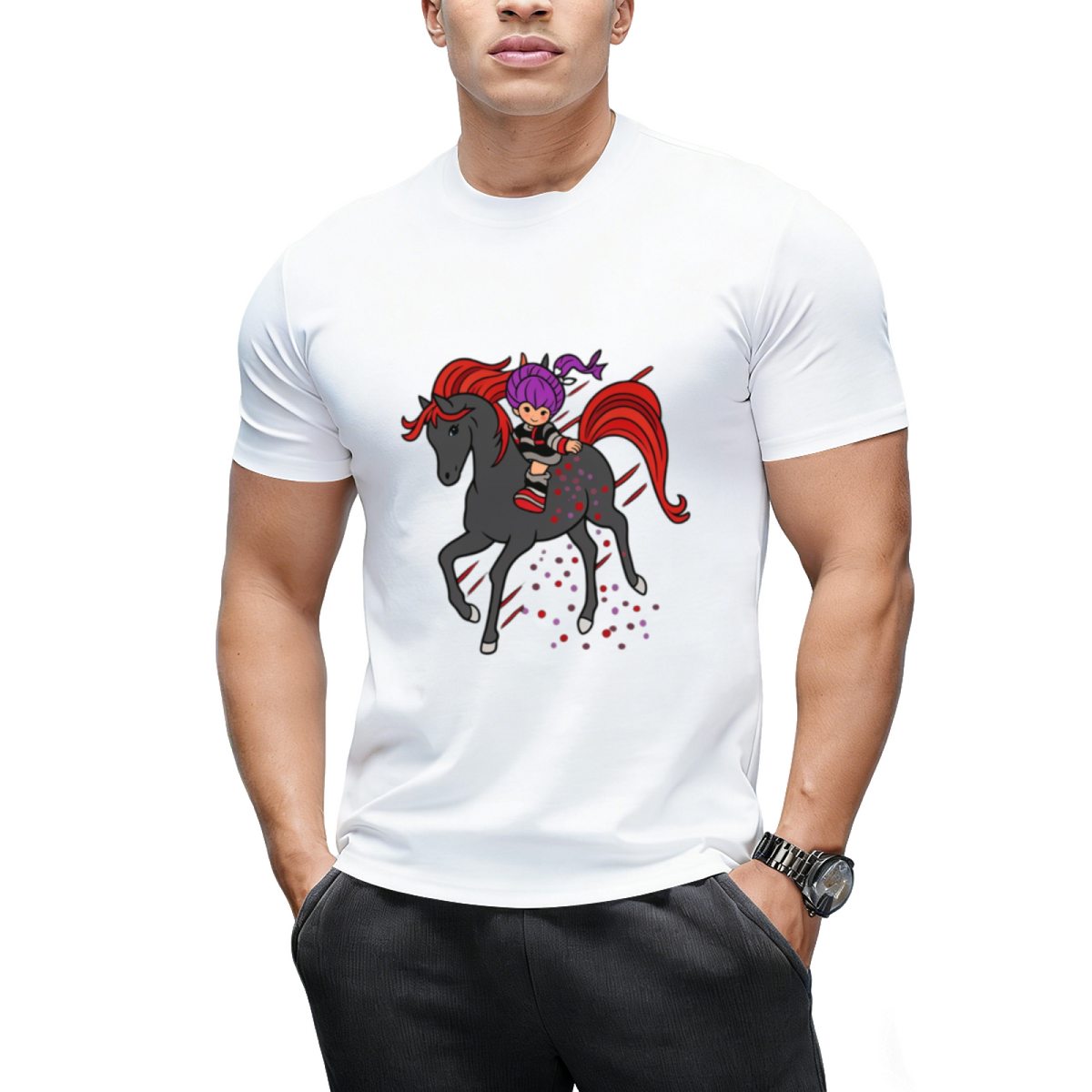 Rainbow Night Graphic T-Shirt