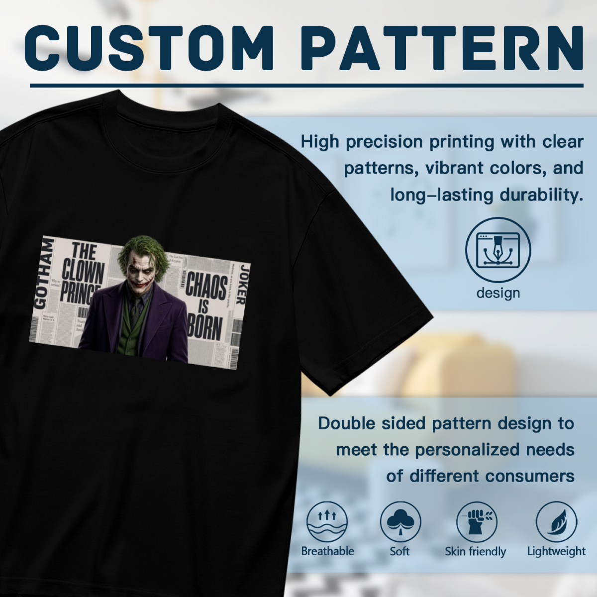 Sinister Clown Headlines Women's T-Shirt for Halloween