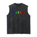Grateful Dead washed graphic tank top with Rainbow Dancing Bears graphic