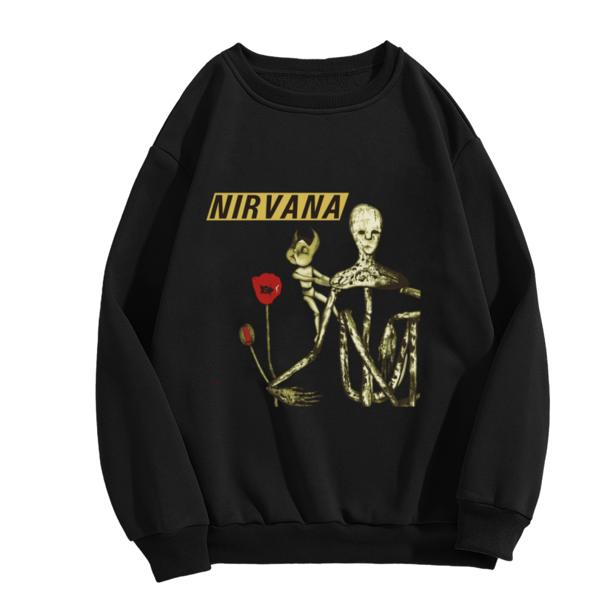 Crewneck sweatshirt product image with Incesticide album-inspired cover illustration