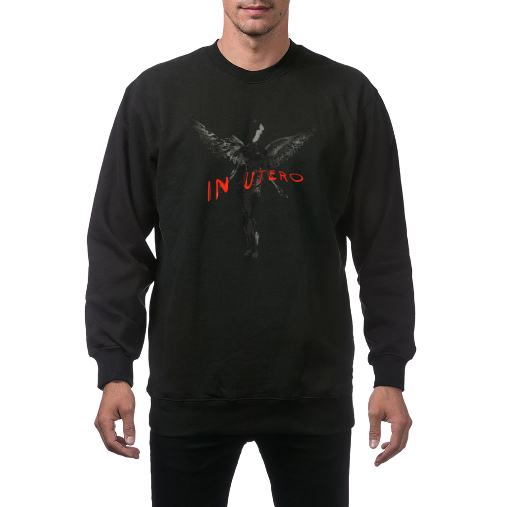 Artwork preview for Nirvana In Utero Dark Angel Crewneck Sweatshirt