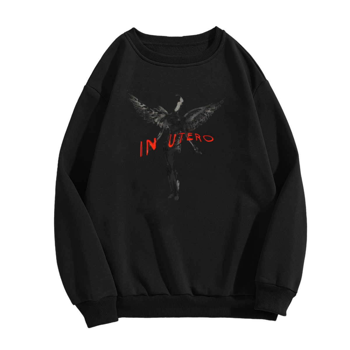 Artwork preview for Nirvana In Utero Dark Angel Crewneck Sweatshirt