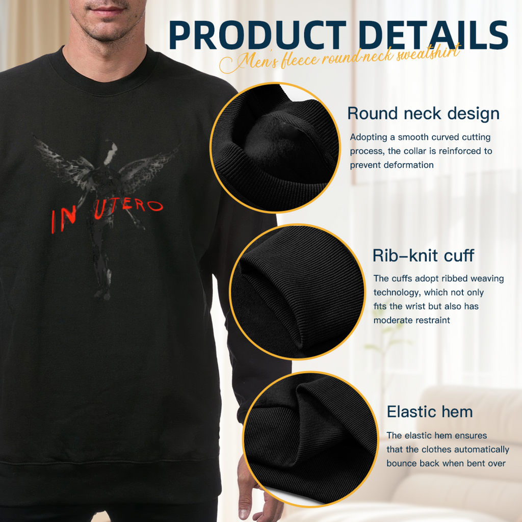 Artwork preview for Nirvana In Utero Dark Angel Crewneck Sweatshirt
