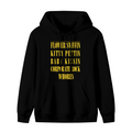Nirvana Flower Sniffin Quote Hoodie, product image featuring the words that lead the design design