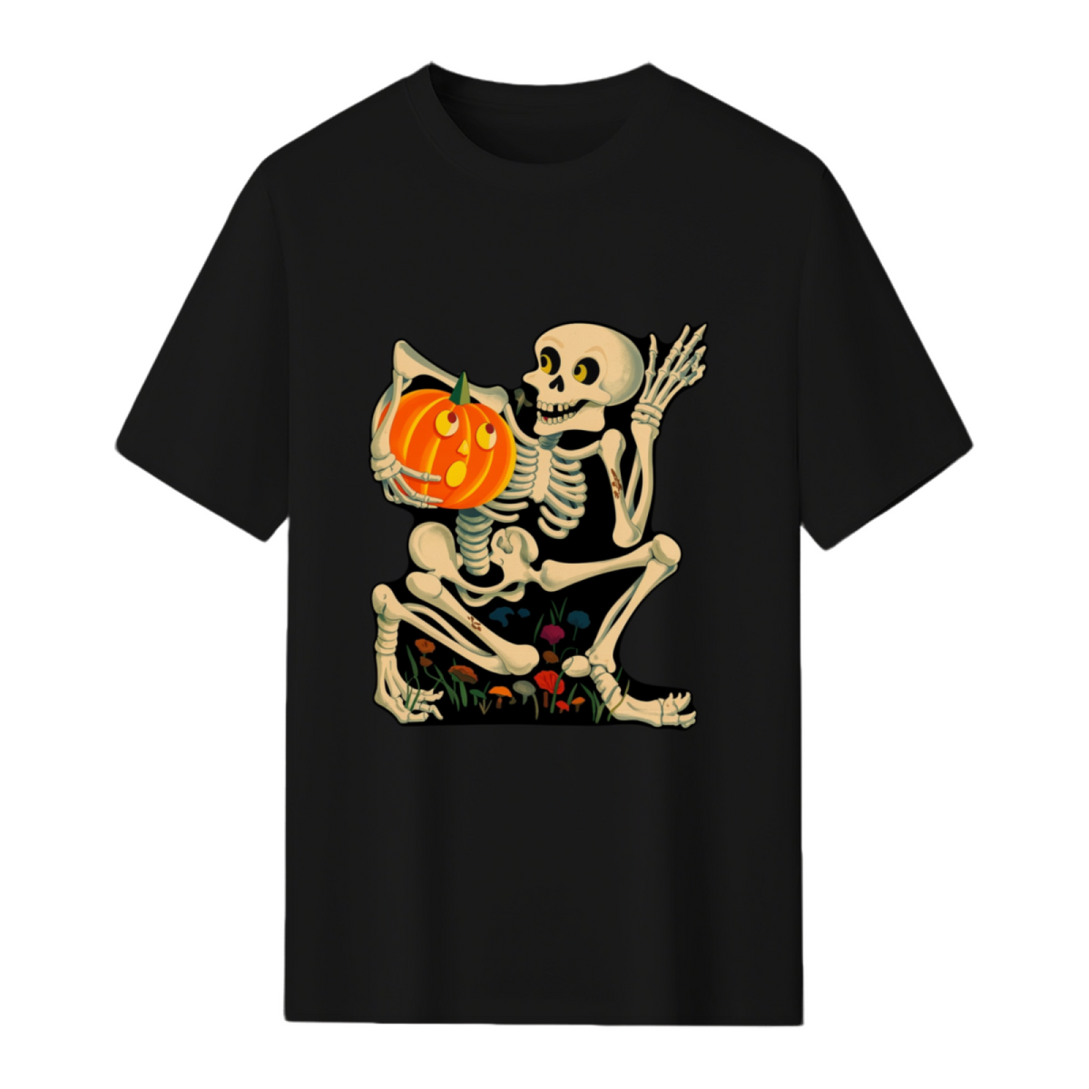 Vintage Skeleton Jack O Lantern Decoration Graphic T-Shirt