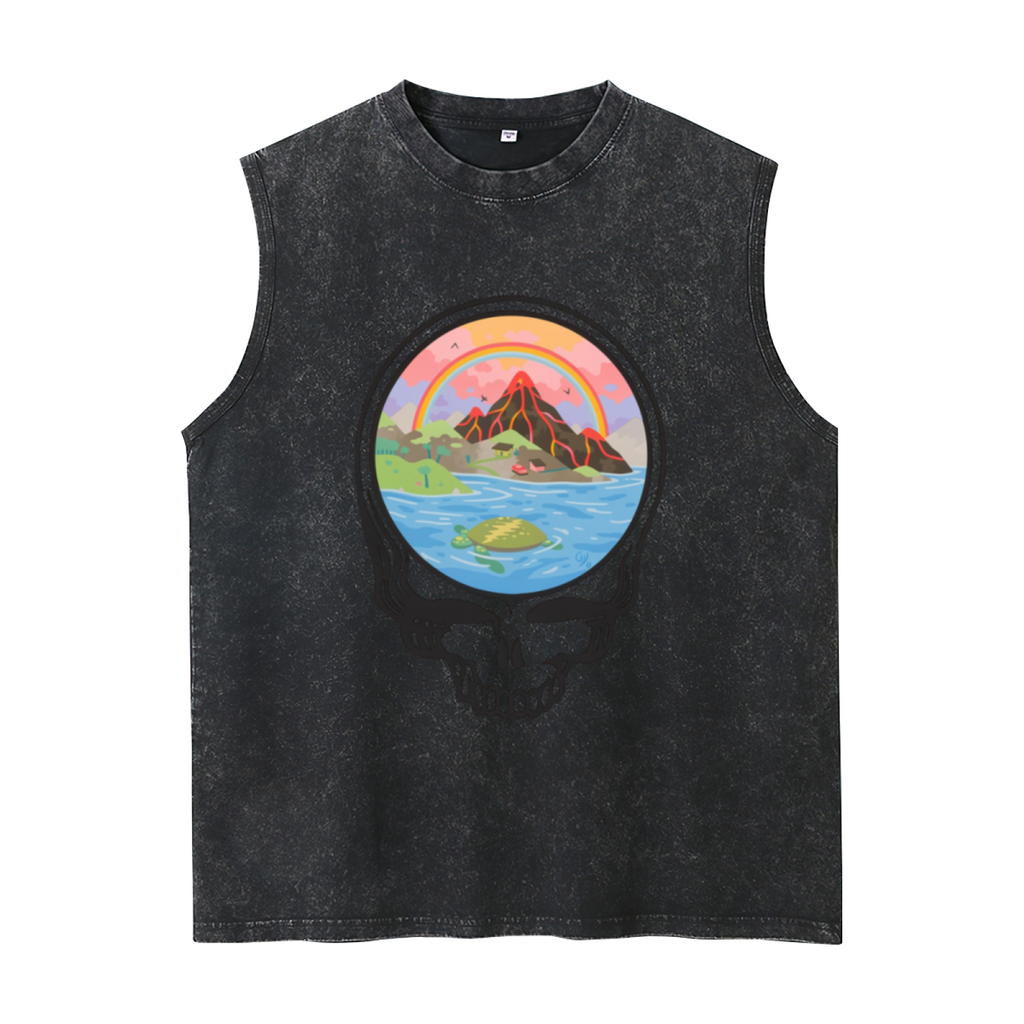 Grateful Dead-themed washed graphic tank top product image