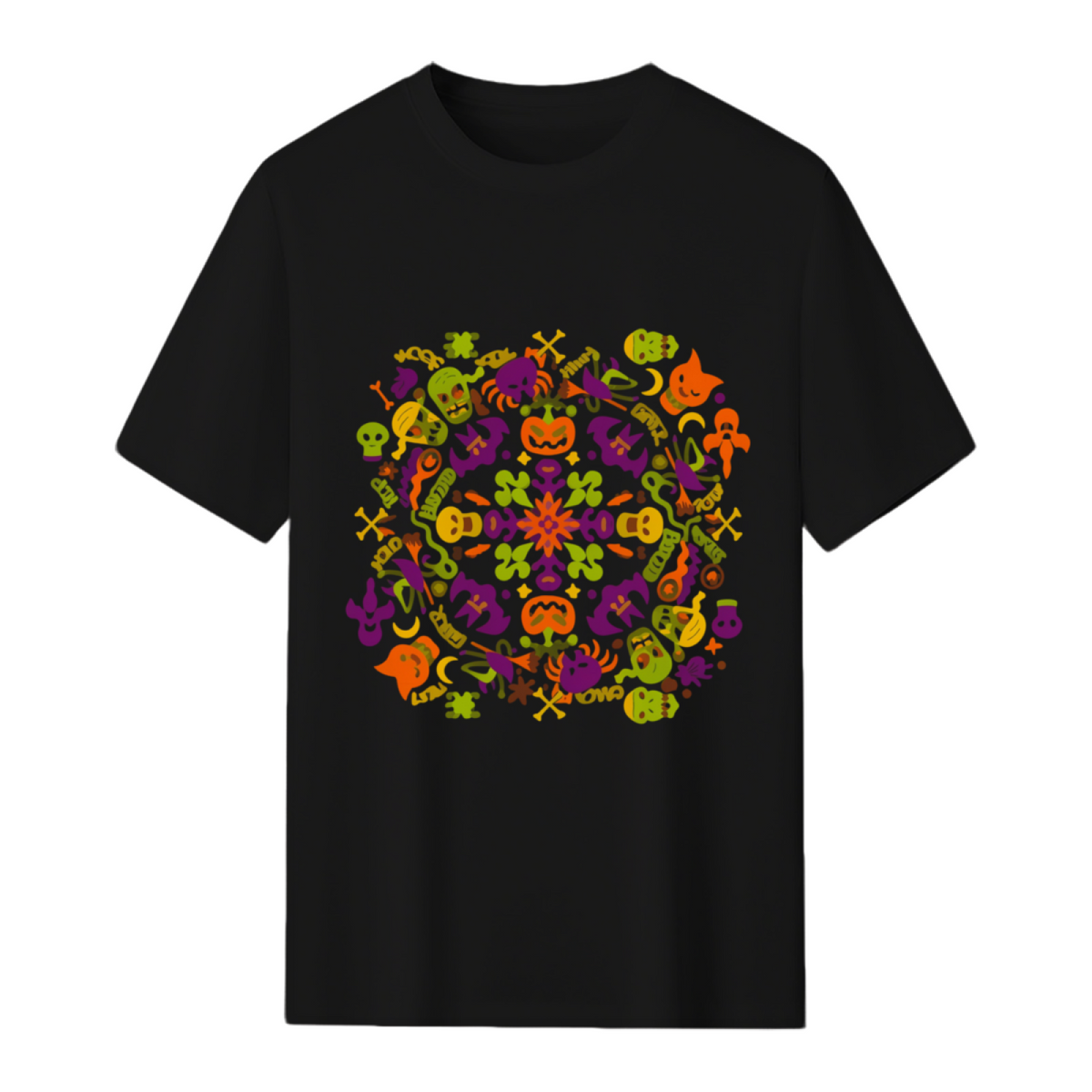 Spooky Halloween Monsters for a Mandala Graphic T-Shirt