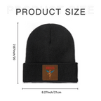 Nirvana In Utero Black Square Patch Beanie product image showing square-patch knit beanie design
