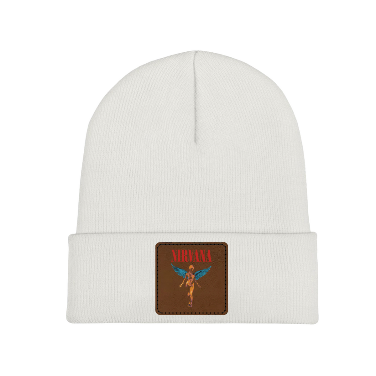 Nirvana In Utero Black Square Patch Beanie