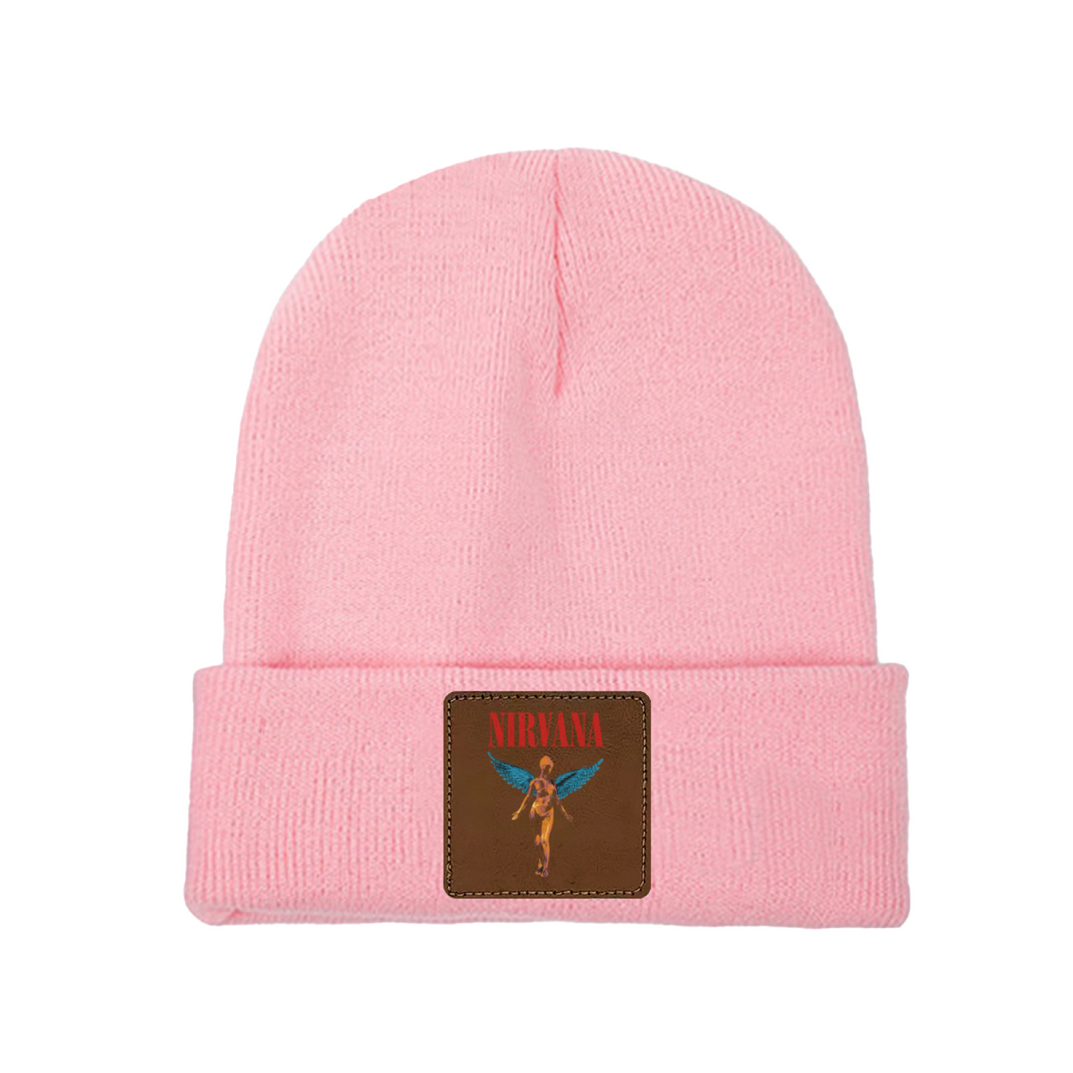 Nirvana In Utero Black Square Patch Beanie