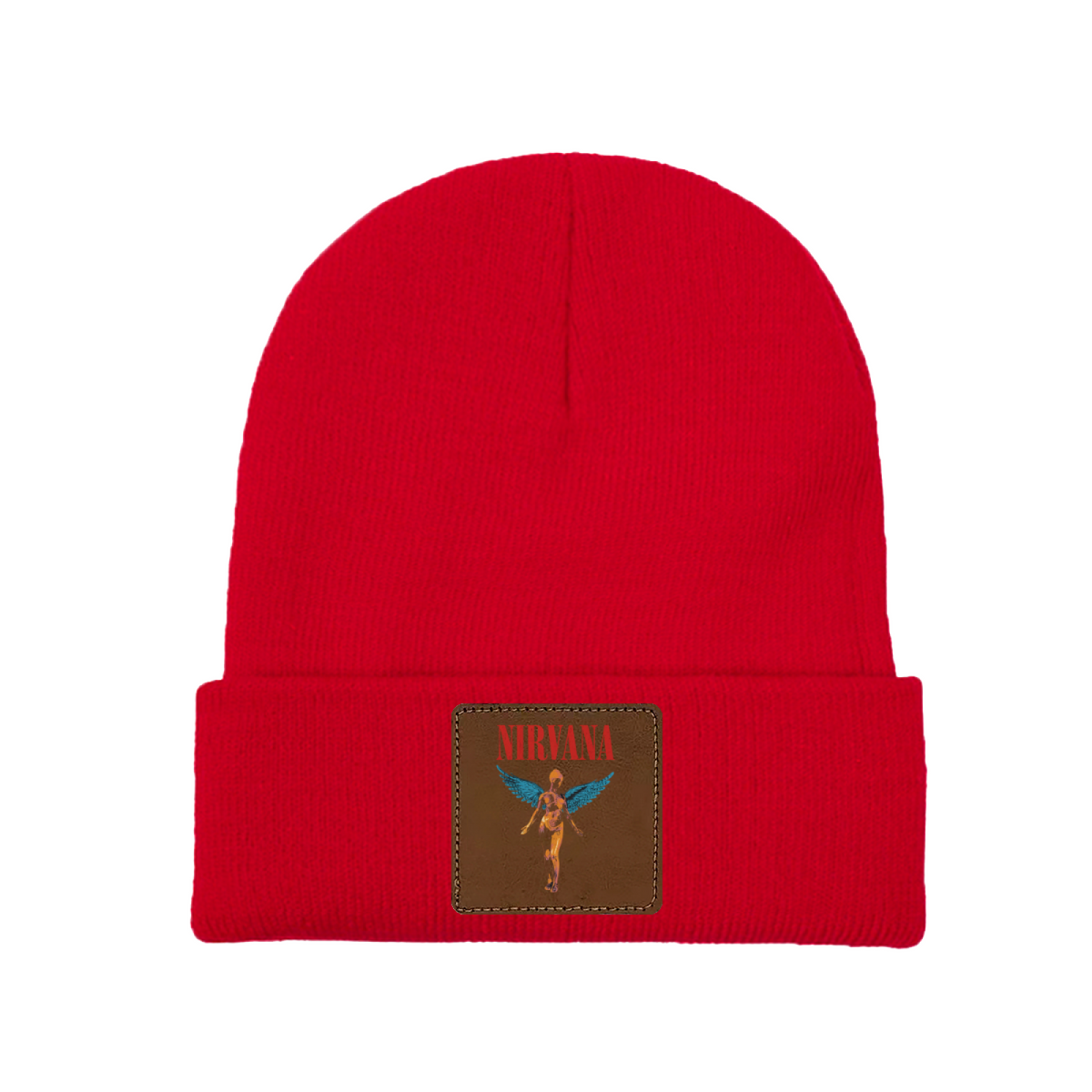 Nirvana In Utero Black Square Patch Beanie