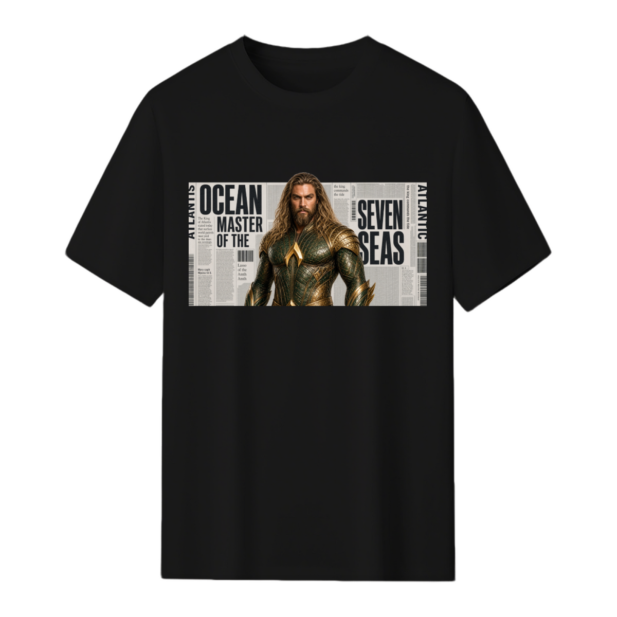 Crowned Ink Portrait Men's T-Shirt for Everyday Style