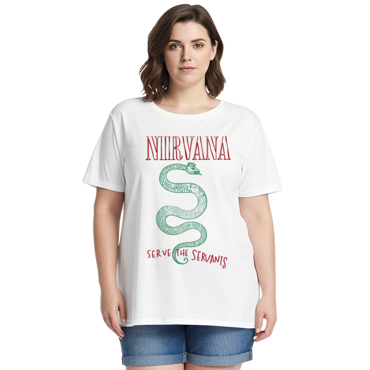 Nirvana Serve the Servants Snake Graphic T-Shirt