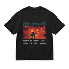 Graphic T-shirt product image with nevermind red art tracklist artwork