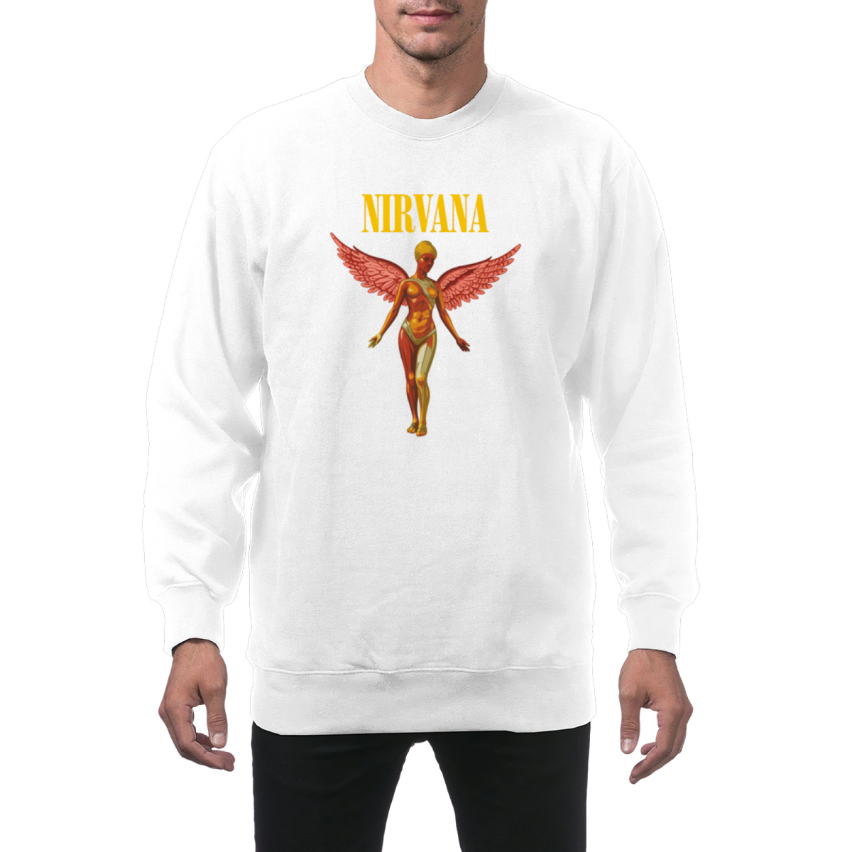 Nirvana In Utero Crewneck Sweatshirt – Pink Angel Art