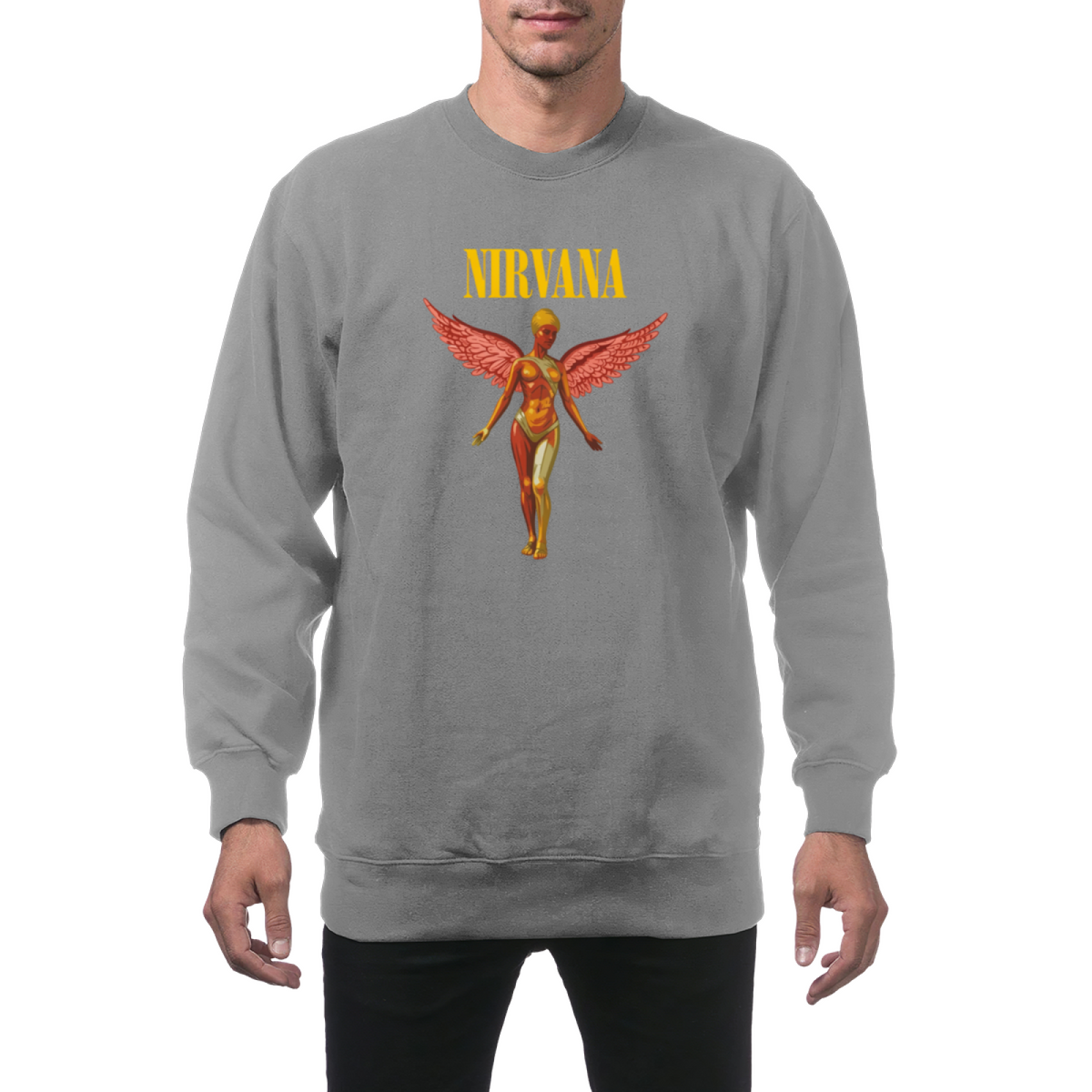 Nirvana In Utero Crewneck Sweatshirt – Pink Angel Art