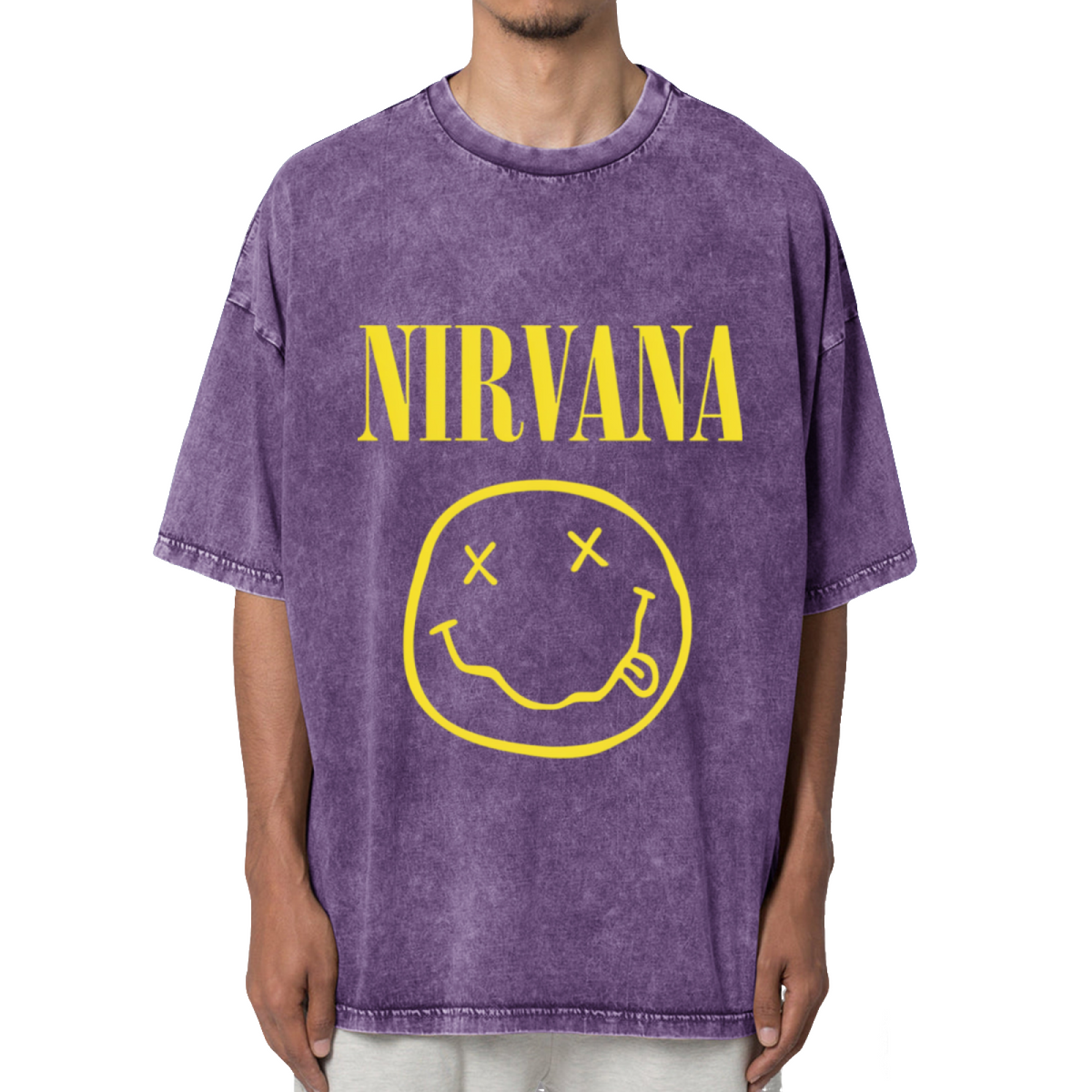 Nirvana Classic Smiley Logo Washed Tee