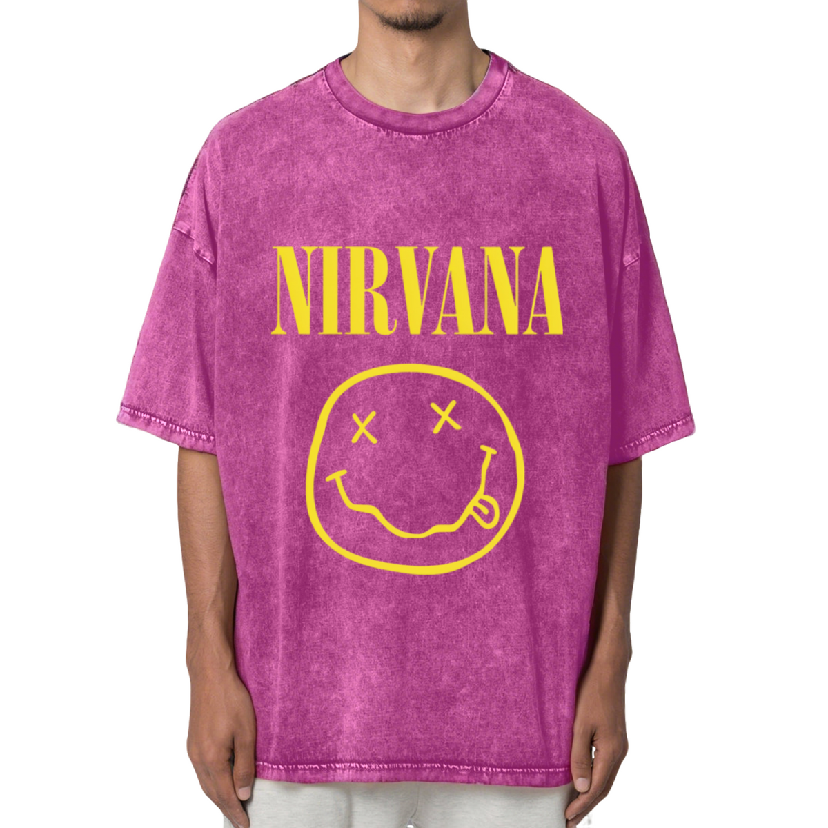Nirvana Classic Smiley Logo Washed Tee