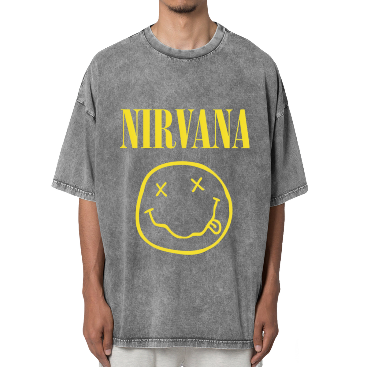 Nirvana Classic Smiley Logo Washed Tee