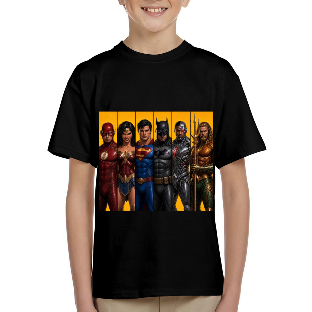 Comic Portrait Lineup Kid's T-Shirt for Fan Events