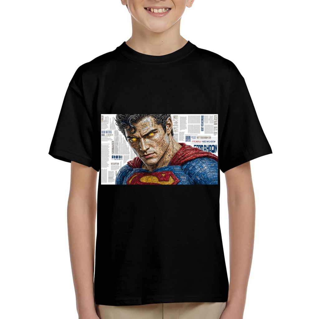 Golden Gaze Newsprint Kid's T-Shirt for Gallery Days