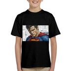 Golden Gaze Newsprint Kid's T-Shirt for Gallery Days