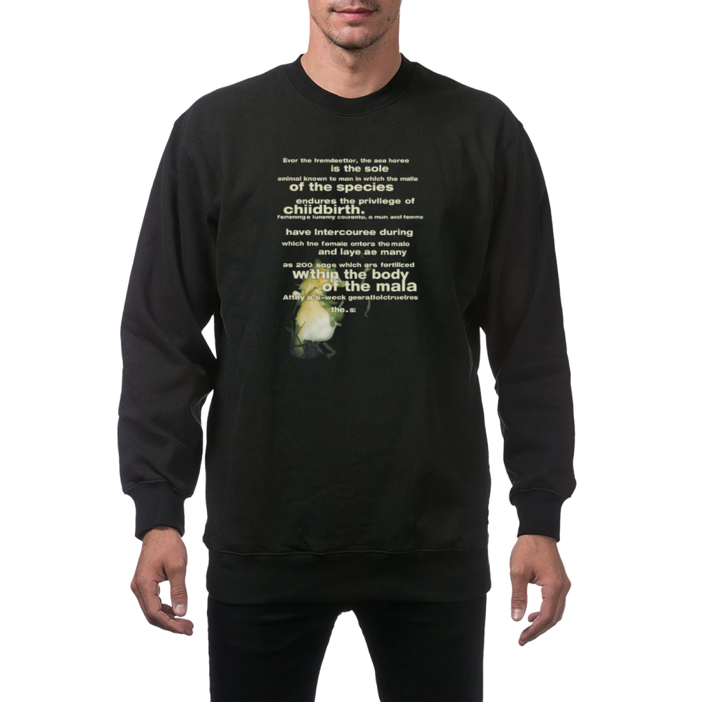 Artwork preview for Seahorse Grunge Art Crewneck Sweatshirt