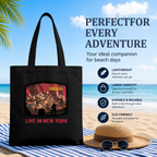 Nirvana Live in New York Canvas Tote Bag — a live-in-New-York performance theme