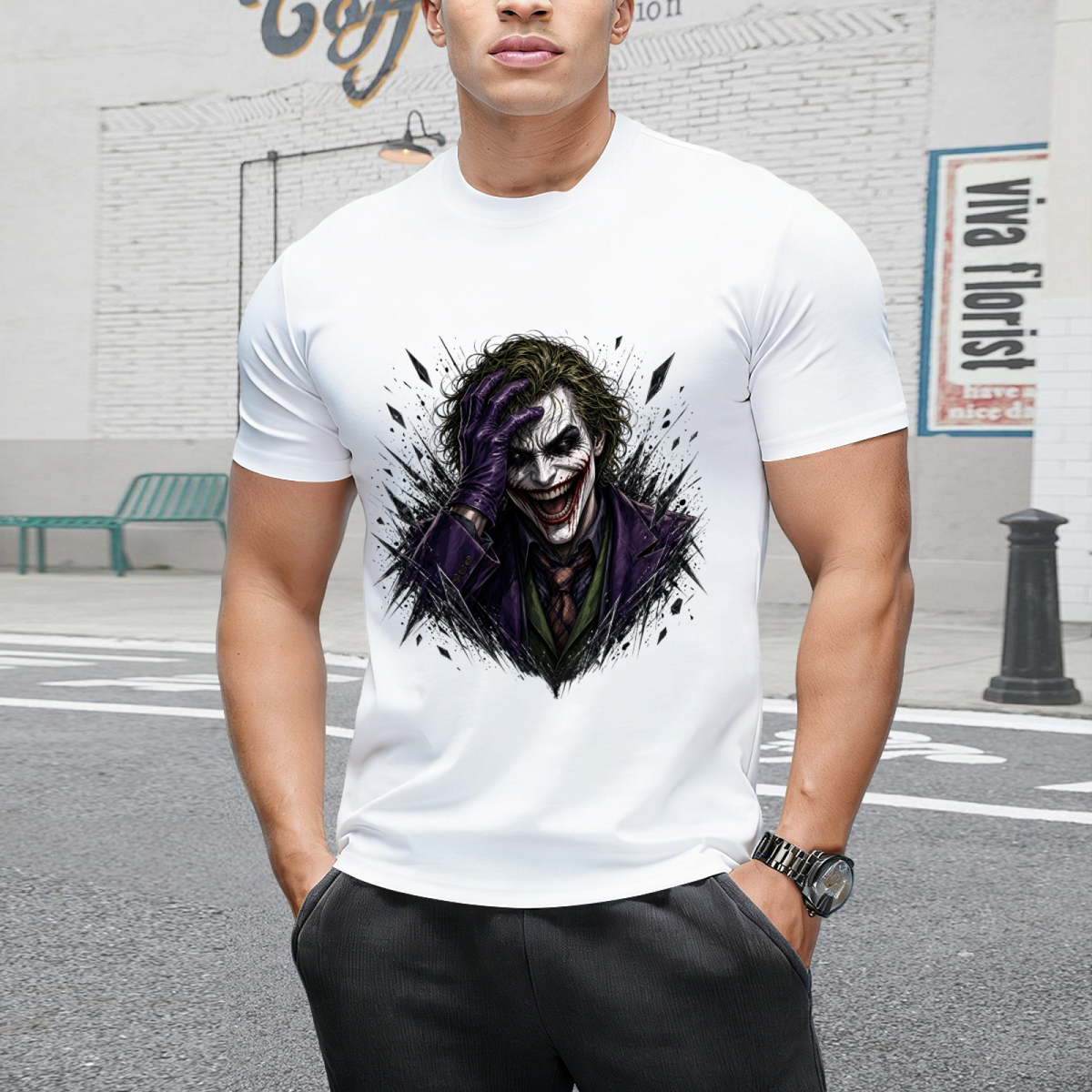 Clown Ink Splatter Men's T-Shirt for Horror Nights