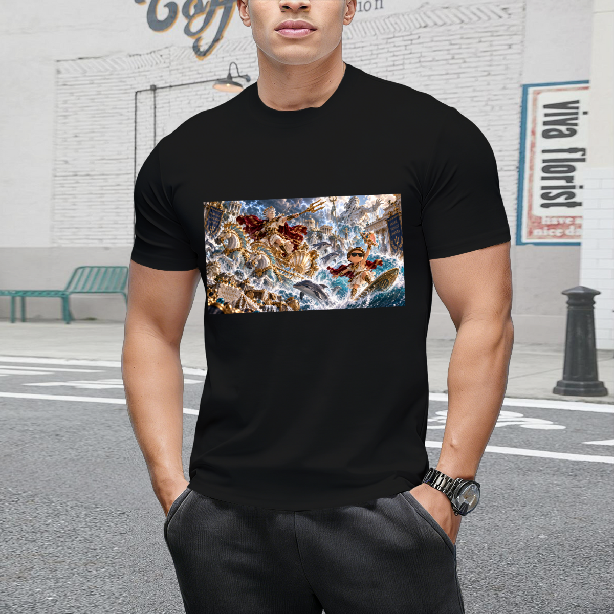 Mythic Ocean Clash Men's T-Shirt for Summer Trips