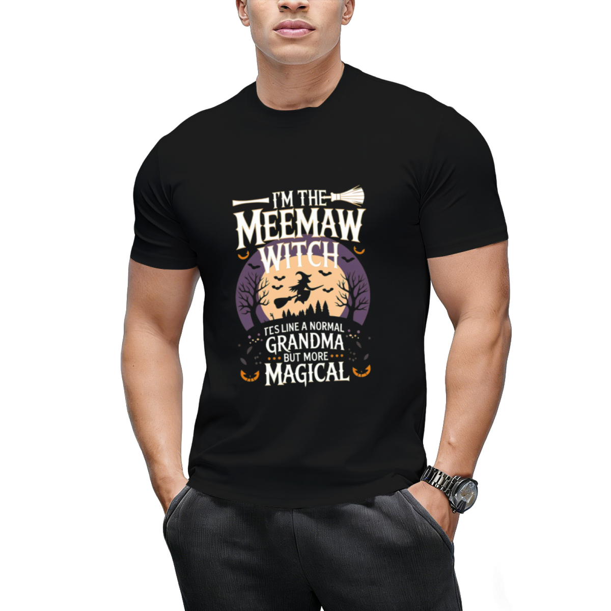 I'm the Meemaw Witch Halloween Graphic T-Shirt