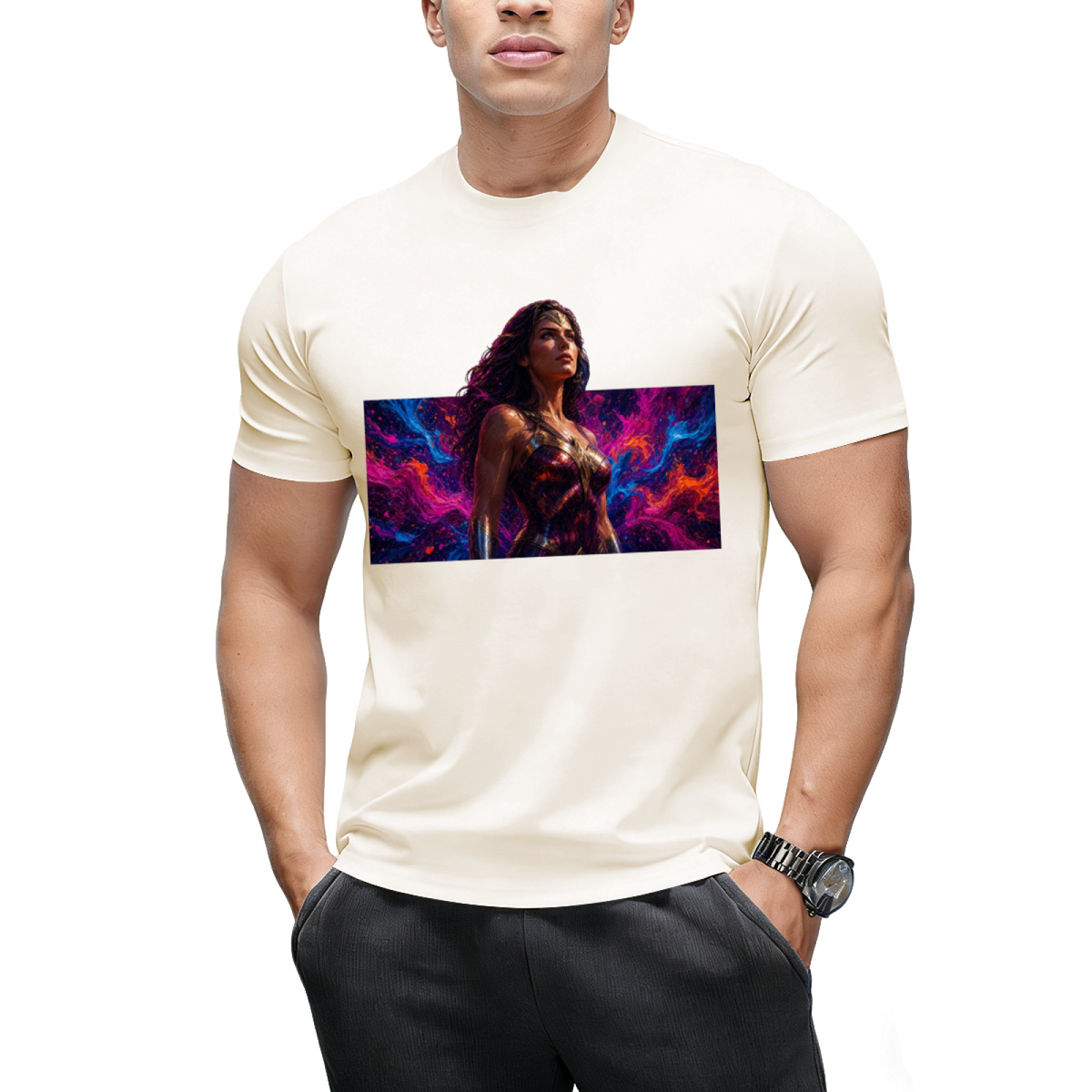 Fearless Newsprint Men's T-Shirt for Daily Outfits