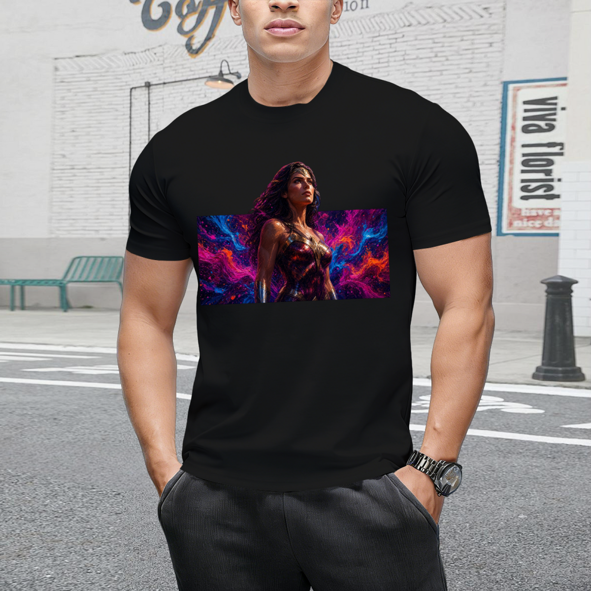 Fearless Newsprint Men's T-Shirt for Daily Outfits