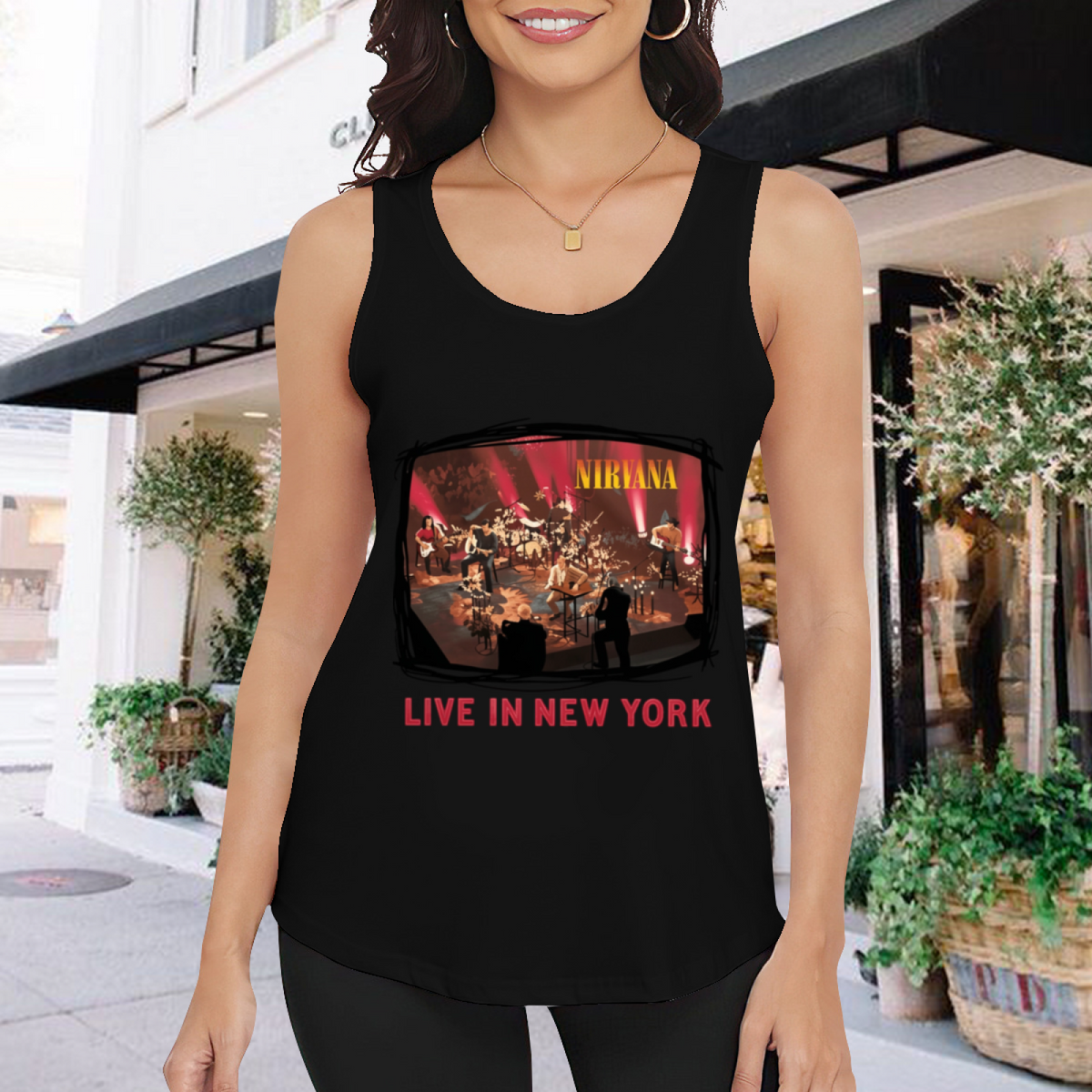 Nirvana Live in New York Acoustic Concert Tank Top product image featuring New York acoustic concert artwork