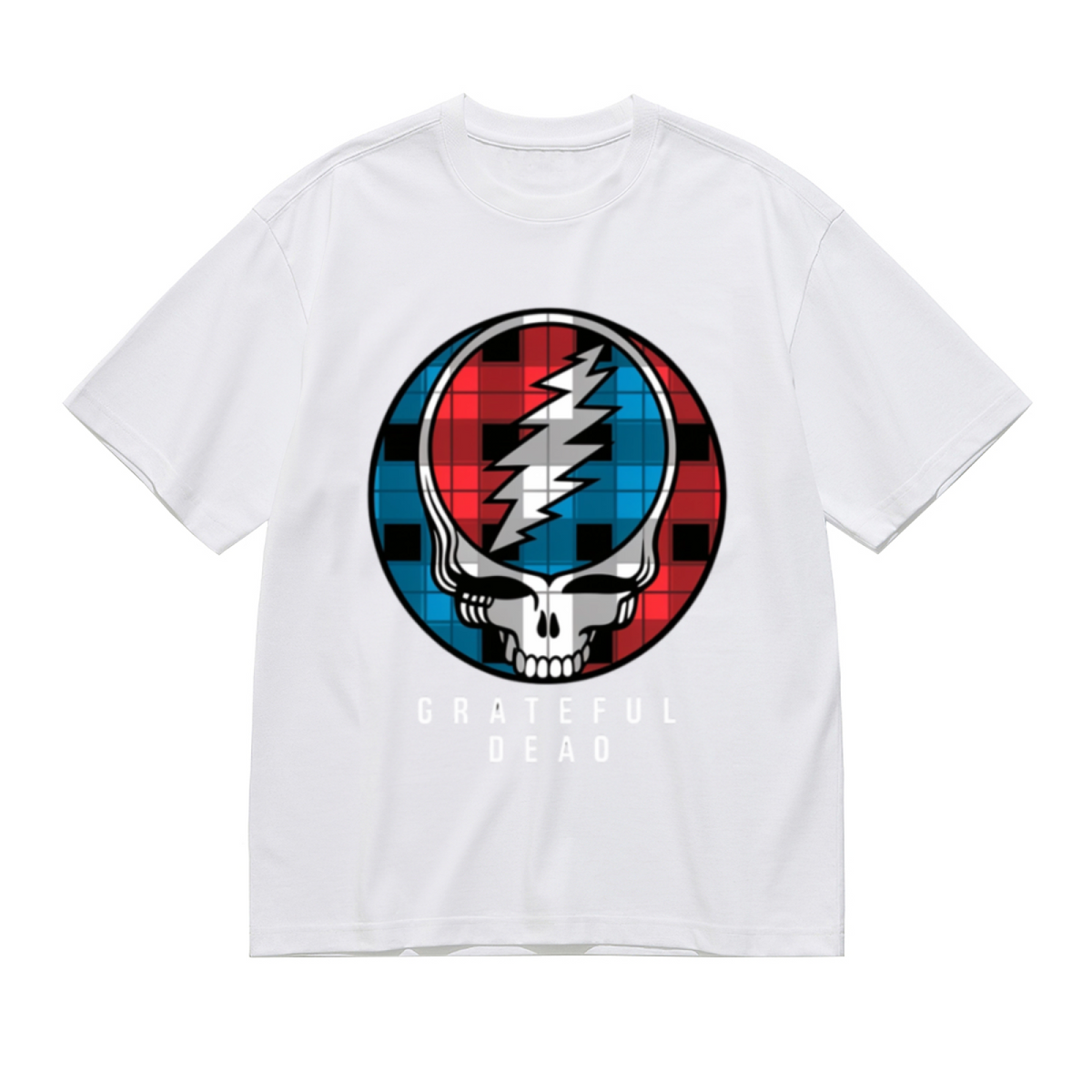 Grateful Dead Plaid Steal Your Face Graphic T-Shirt