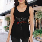 Nirvana In Utero Dark Angel Red Lettering Tank Top product image featuring dark angel with red In Utero lettering