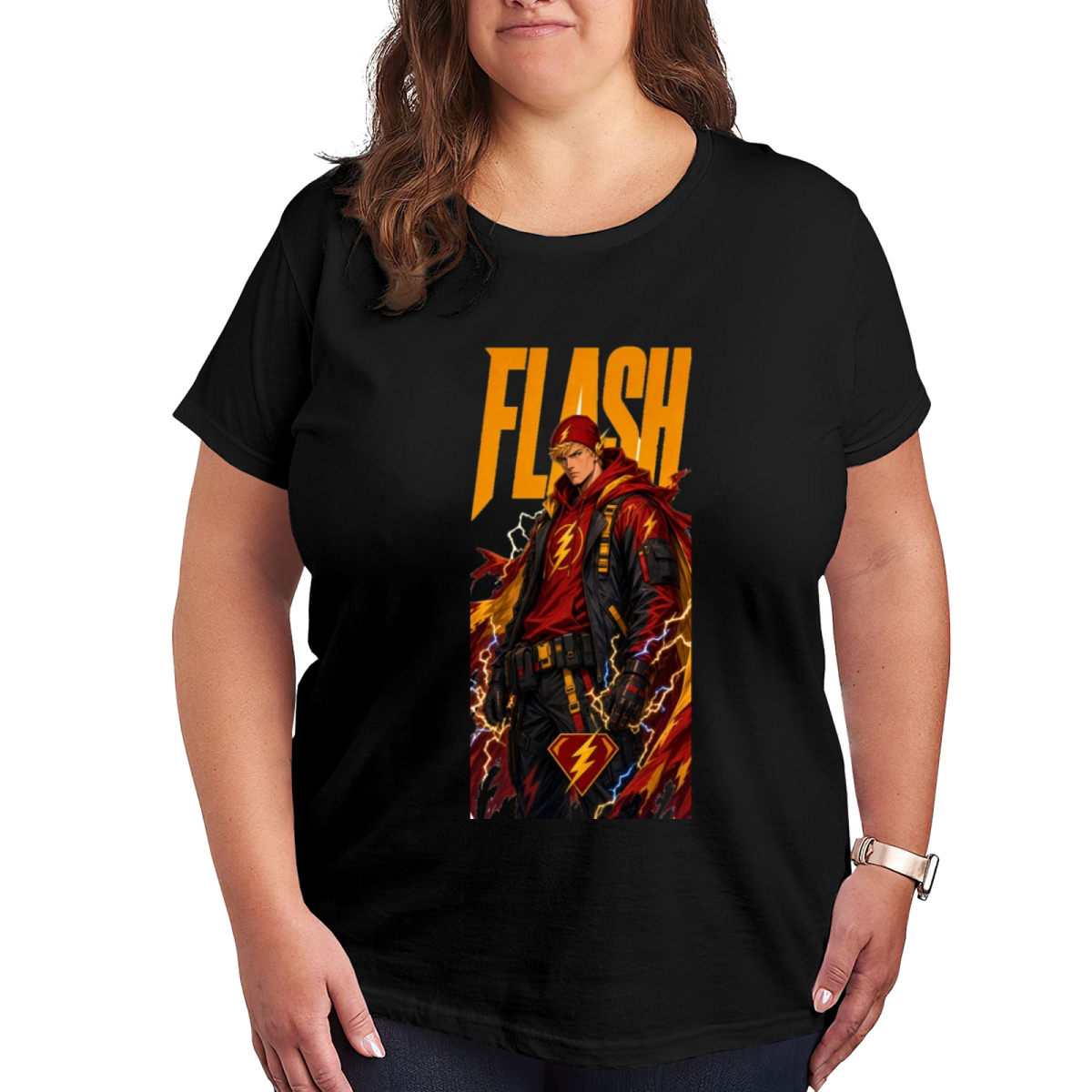 Lightning Jacket Graphic Women's T-Shirt for Streetwear