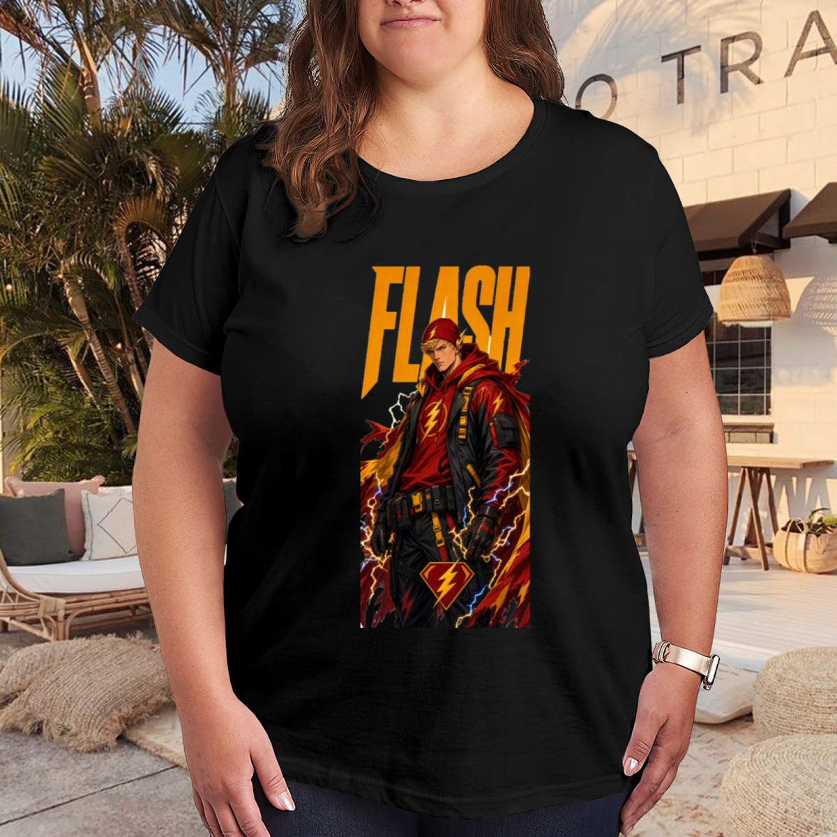 Lightning Jacket Graphic Women's T-Shirt for Streetwear