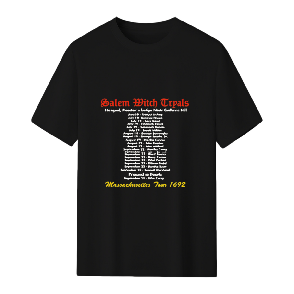 Salem Witch Tryals Tour Graphic T-Shirt