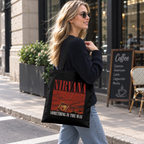 Nirvana Something in the Way Canvas Tote — a design referring to the Nirvana song “Something in the Way”