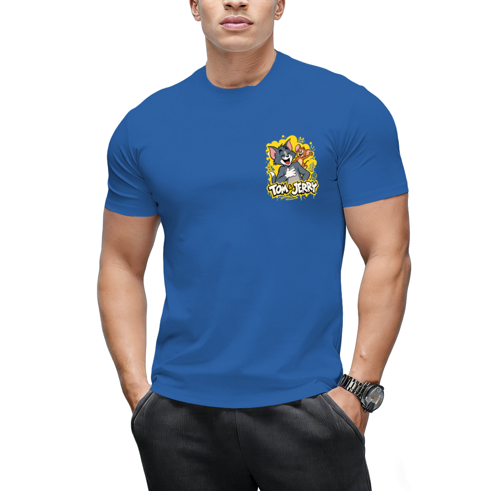 Tom and Jerry Laughing "Fun-Day" Retro Streetwear Tee