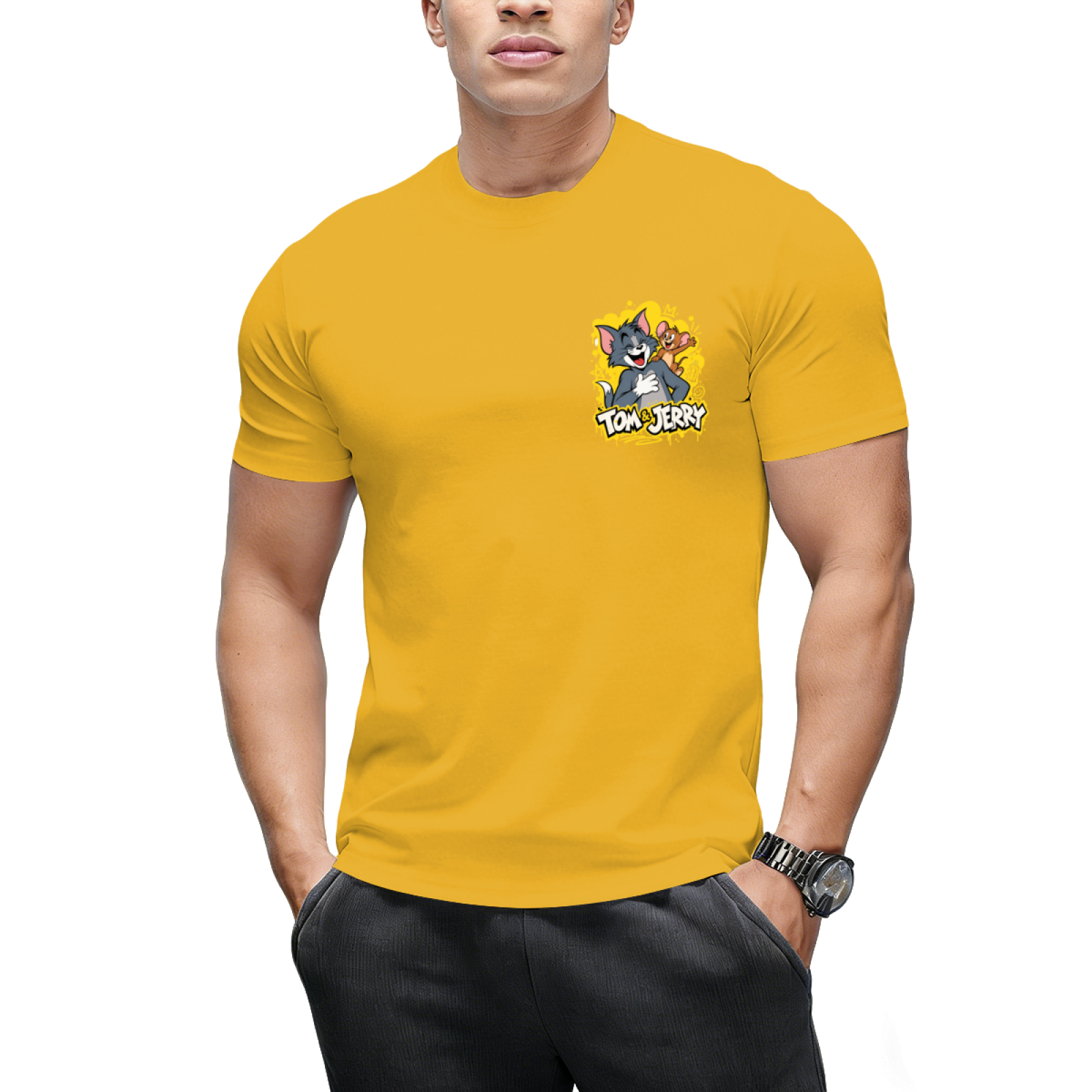 Tom and Jerry Laughing "Fun-Day" Retro Streetwear Tee