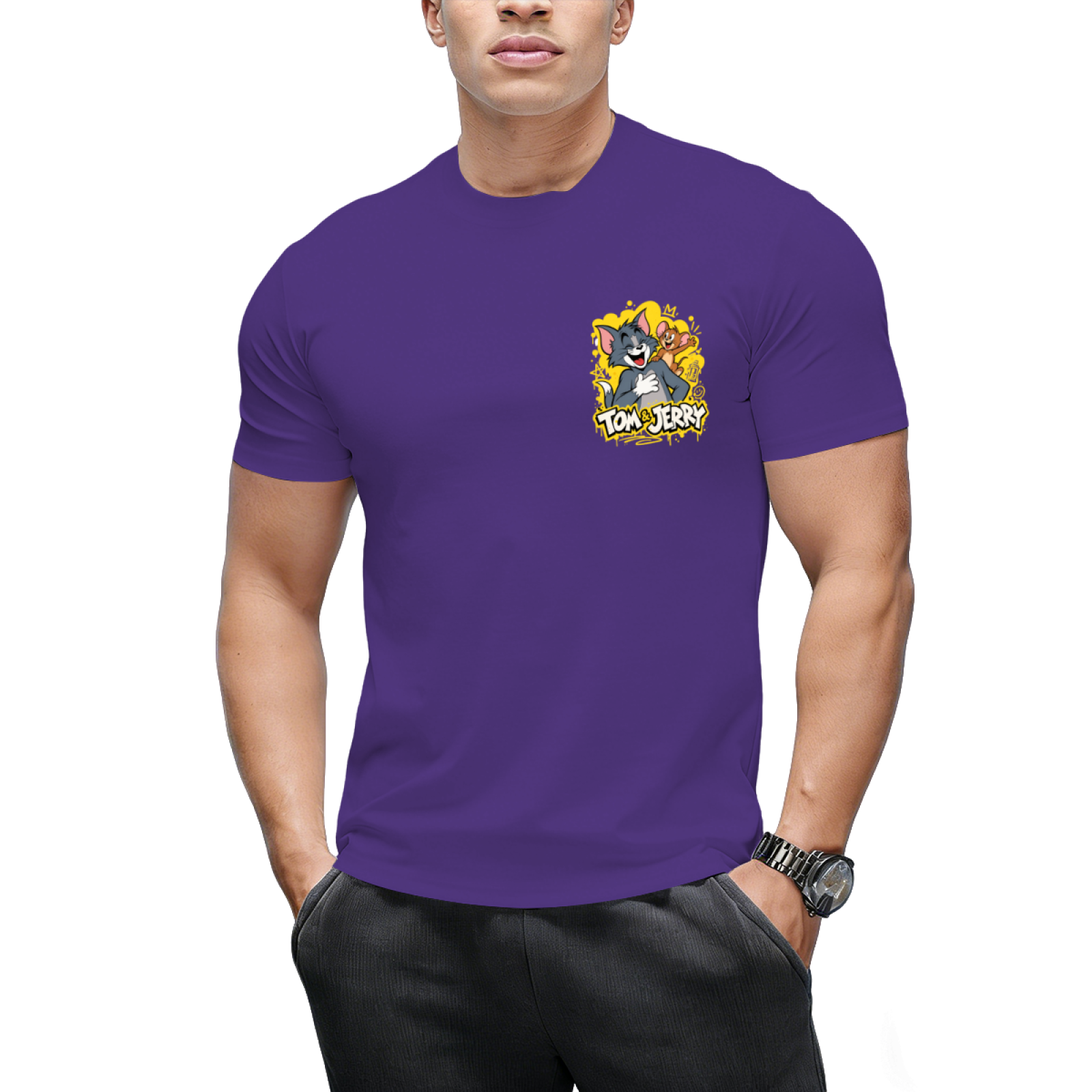 Tom and Jerry Laughing "Fun-Day" Retro Streetwear Tee