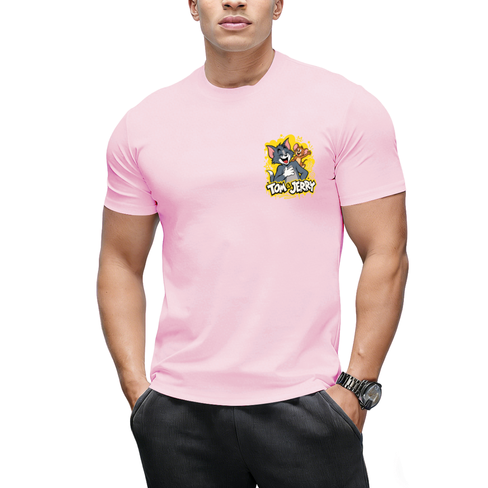 Tom and Jerry Laughing "Fun-Day" Retro Streetwear Tee