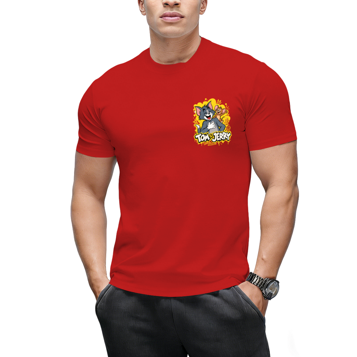 Tom and Jerry Laughing "Fun-Day" Retro Streetwear Tee