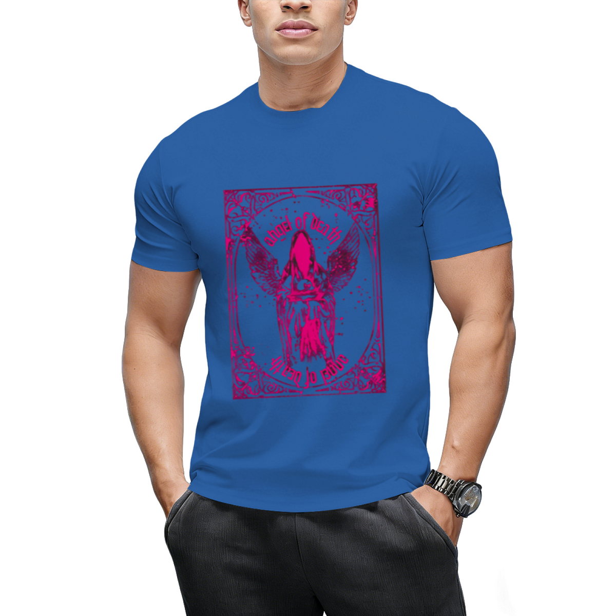 Pink Angel of Death Graphic T-Shirt