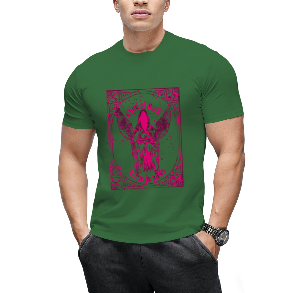 Pink Angel of Death Graphic T-Shirt