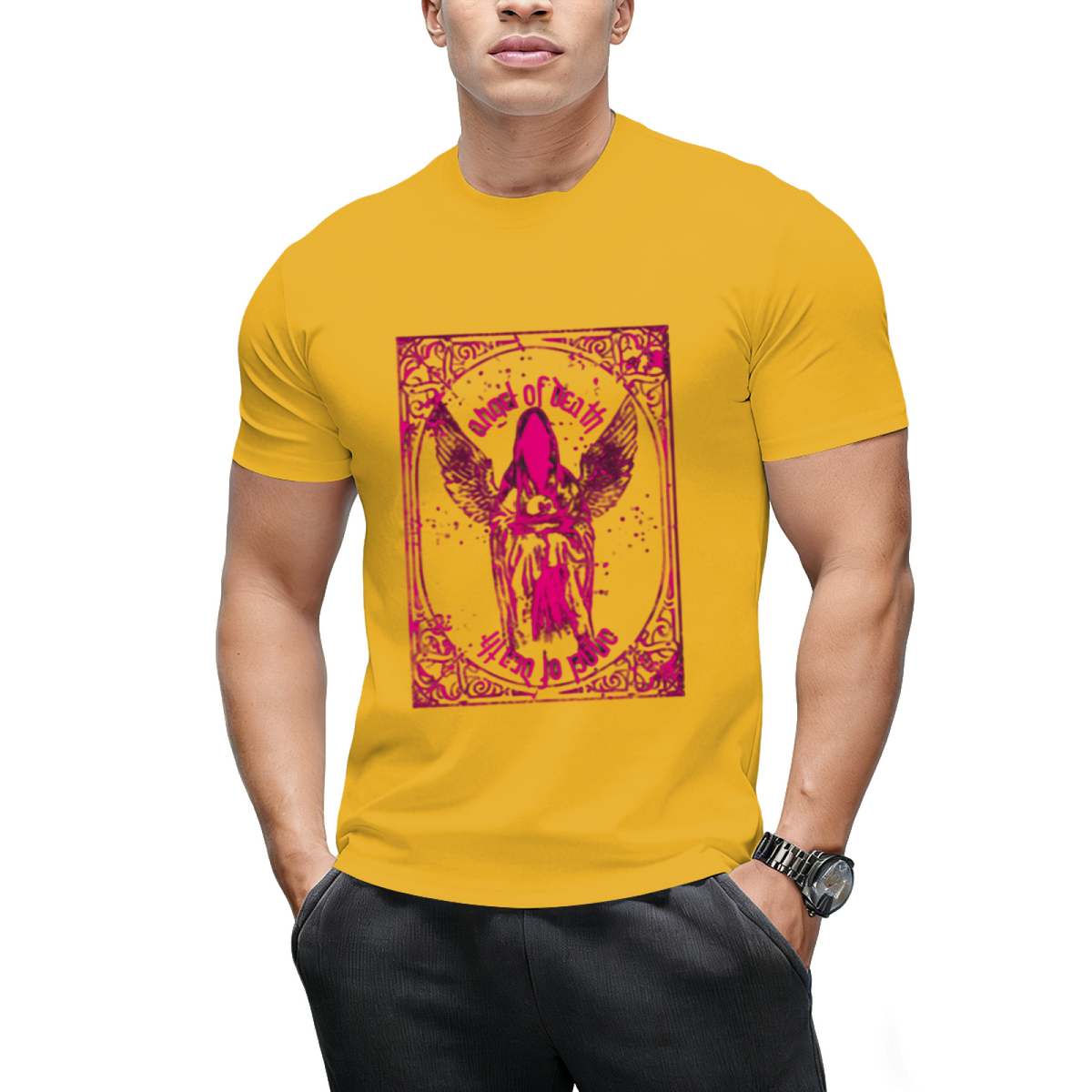 Pink Angel of Death Graphic T-Shirt