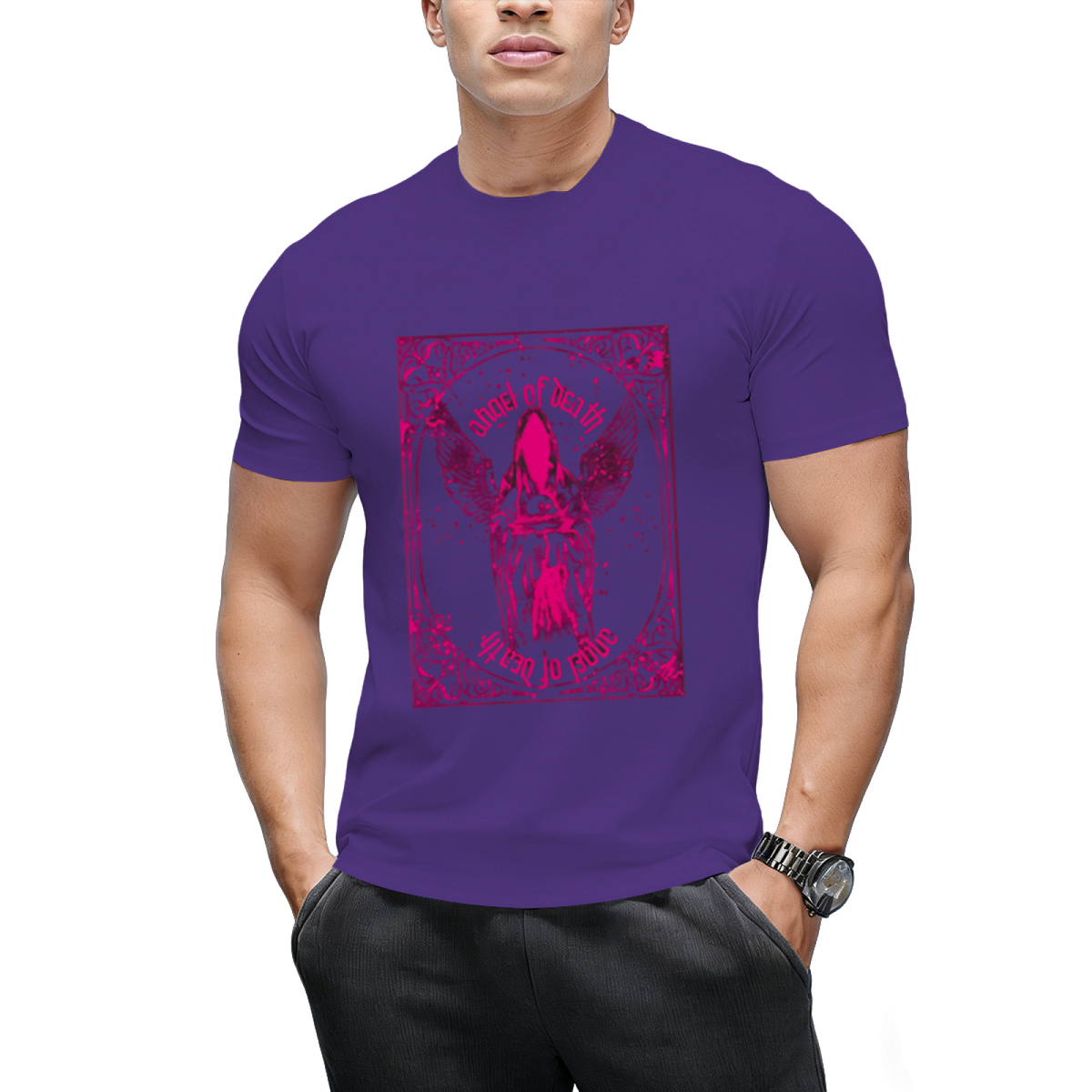 Pink Angel of Death Graphic T-Shirt
