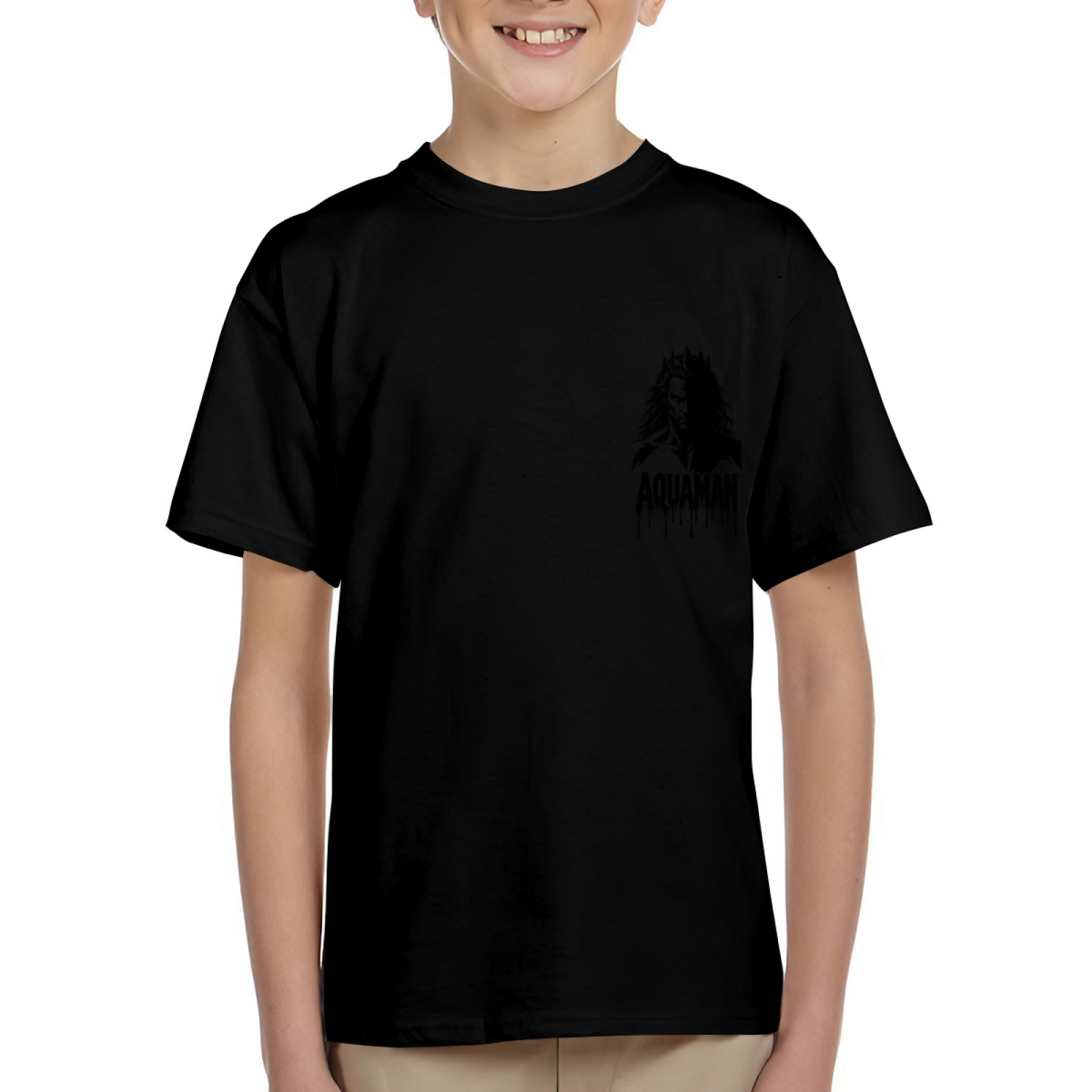 Crowned Ocean Silhouette Kid's T-Shirt for Daily Wear